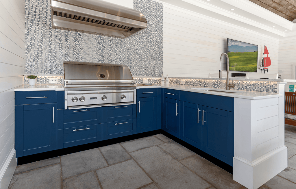 Blue Outdoor Kitchen