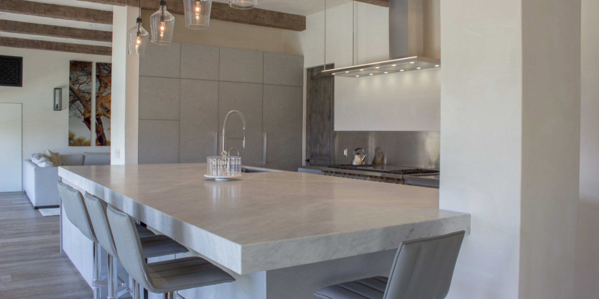 Concrete kitchen in Modern House